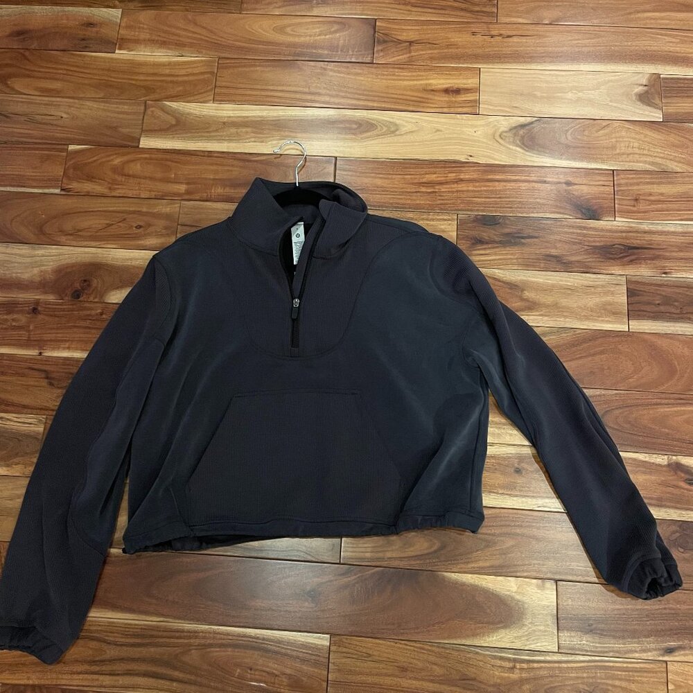 Brushed Softstreme Ribbed Half Zip - Size 8, Color Black